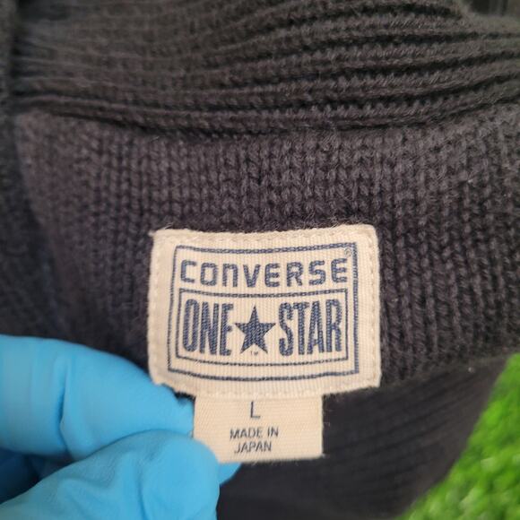 Converse One Star Made In Japan Shawl Collar Sweater Mens S (Tagged L) - Picture 4 of 4